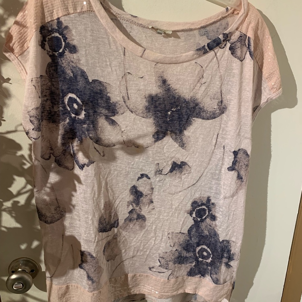 Floral sequin top